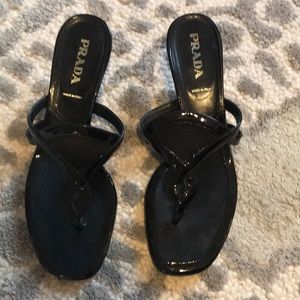 Prada black slides